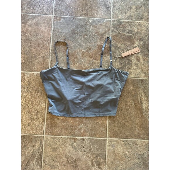 Skims Fits Everybody Cropped Cami Size 2X Gunmetal - Picture 2 of 8
